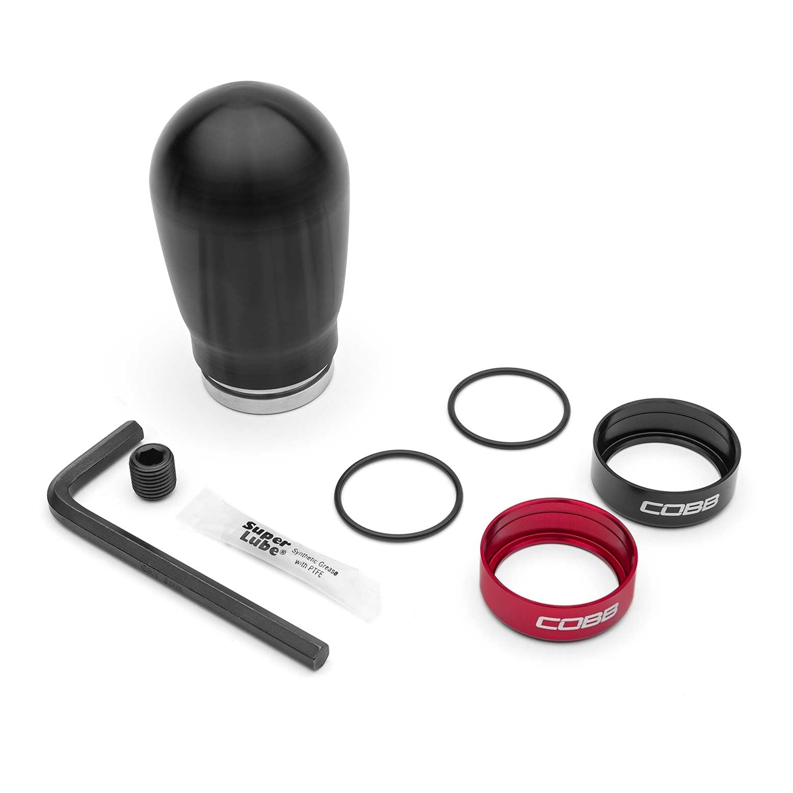 COBB Tall Weighted Shift Knob - Black - 2013-2016 Scion FR-S / 2013-2024 Subaru BRZ / 2017-2024 Toyota GT-86/GR86 / 2013-2018 Ford Focus / 2014-2019 Ford Fiesta (Manual Models Only)